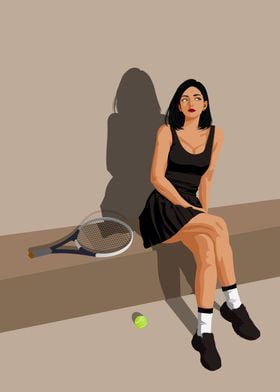 Girl and tennis