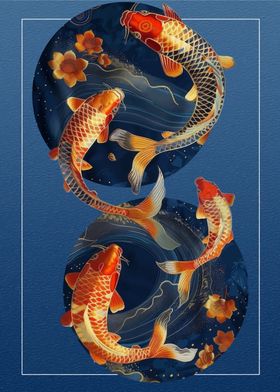 Koi Fish Art Print