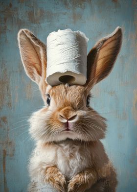 Bunny with Toilet Paper