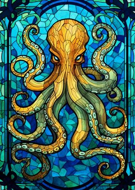 Octopus Stained Glass