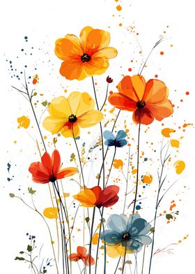 Watercolor Wildflowers