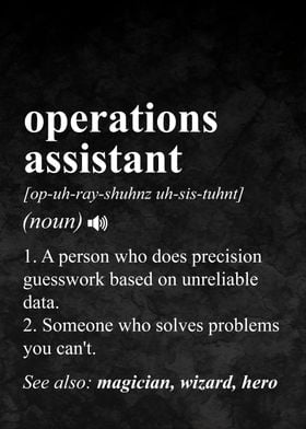 Operations Assistant Definition