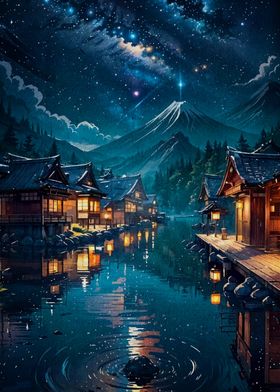 Japanese Village Night