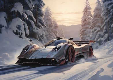 Pagani Huayra in winter