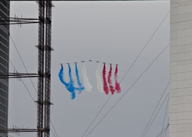 Air Show Patrouille de France, french flag