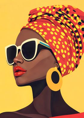 African Art Black Woman Pop Art