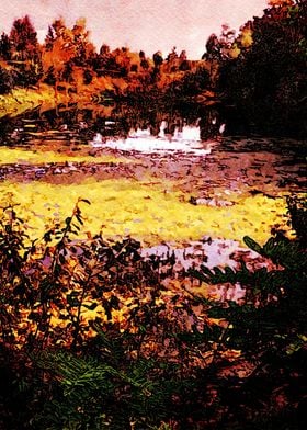 Autumnal Lake Scene