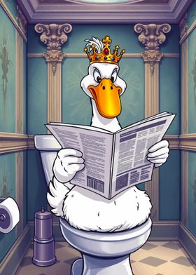 King Duck on the Toilet