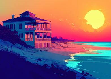 Beach House Sunset