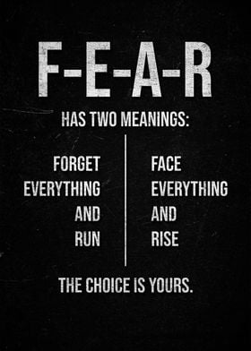 Fear Has Two Meanings