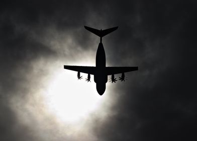 Silhouette of Airplane