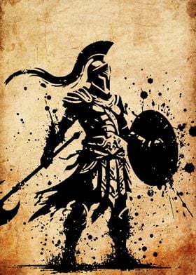 Spartan Warrior Silhouette