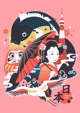 Japanese Culture Illustration