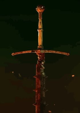 Rusty Sword in Darkness