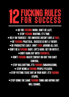 12 Fucking Rules for Success