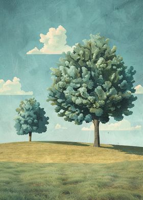 Two Trees on a Hill