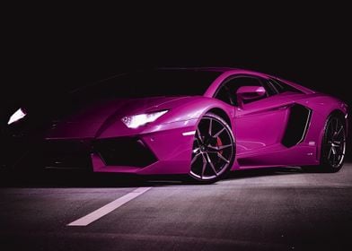 Pink Lamborghini Aventador