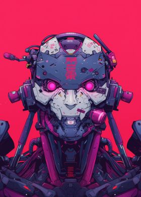 Cyberpunk Robot Portrait