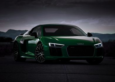 Green Car Audi R8