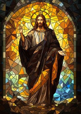 Stained Glass Jesus