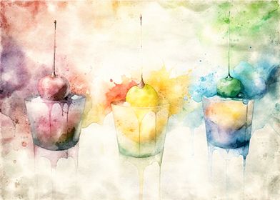 Watercolor Cocktail Art