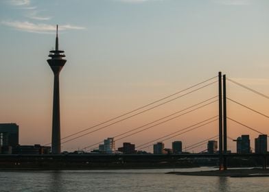 Dusseldorf Skyline at Sunset