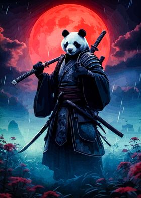 Panda Samurai Warrior