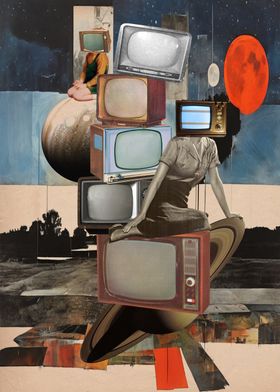 Retro TV Collage