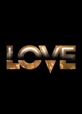 Golden Love Typography