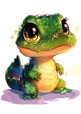 Cute Cartoon Alligator