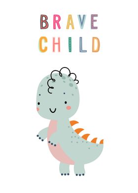 Brave Child Dinosaur Print