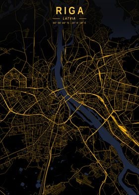 Riga Golden City Map