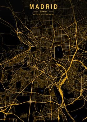 Madrid Golden City Map