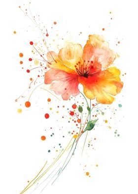 Watercolor Flower Splash