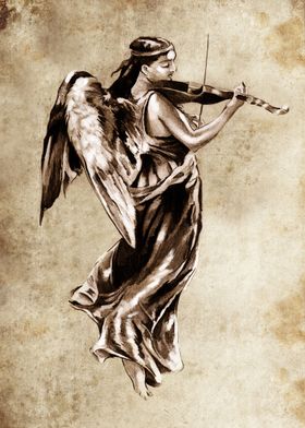 Angel Playing Violin