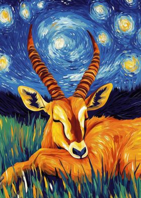 Starry Night Gazelle