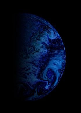 Abstract Blue Planet