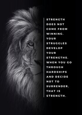 Lion Strength Quote motivational inspirational