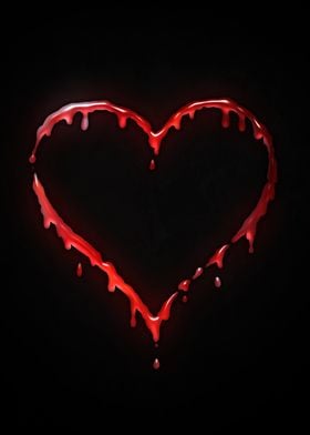 Bloody Heart Shape