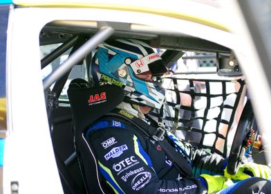 Race Car Driver in Cockpit