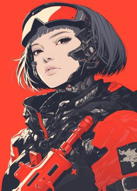 Cyberpunk Female Soldier