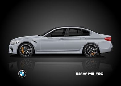 BMW M5 F90 Side View