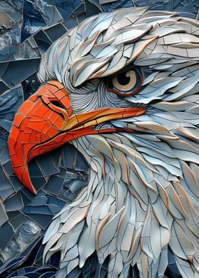 Mosaic Eagle Portrait