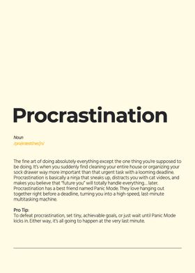 Procrastination Definition