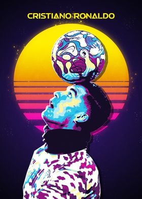 Cristiano Ronaldo Retro Art