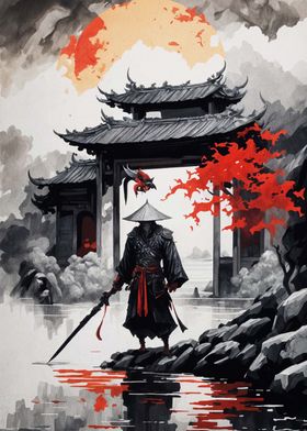 Samurai Under Red Moon