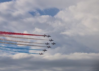 Air Show Formation french flag