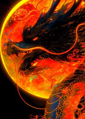 Dragon and Moon