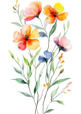 Watercolor Floral Bouquet