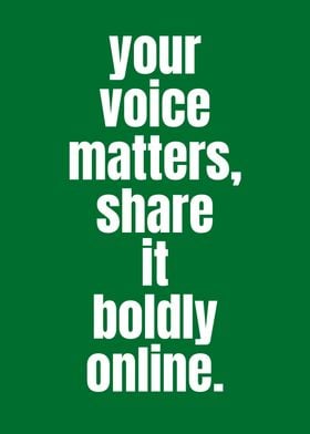 Your Voice Matters Poster